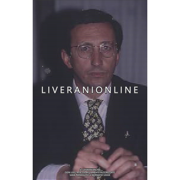 RETROSPETTIVA GIANFRANCO FINI POLITICO NELLA FOTO GIANFRANCO FINI A MILANO NELL\'ANNO 1994 AG ALDO LIVERANI SAS 