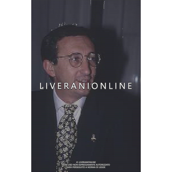 RETROSPETTIVA GIANFRANCO FINI POLITICO NELLA FOTO GIANFRANCO FINI A MILANO NELL\'ANNO 1994 AG ALDO LIVERANI SAS 