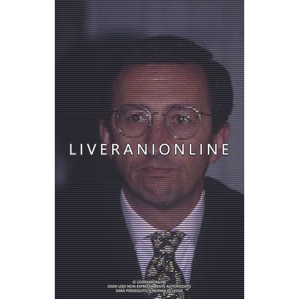 RETROSPETTIVA GIANFRANCO FINI POLITICO NELLA FOTO GIANFRANCO FINI A MILANO NELL\'ANNO 1994 AG ALDO LIVERANI SAS 