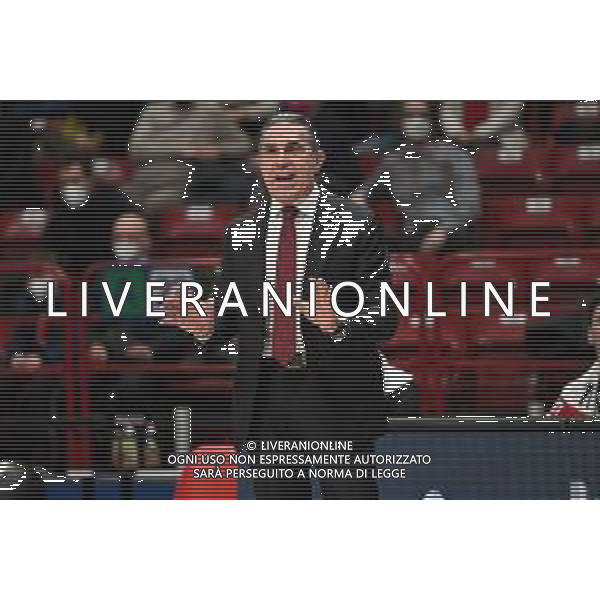 © TVRG Sergio Scariolo allenatore Bologna AX Armani Exchange Milano vs Virtus Segafredo Bologna Campionato Serie A UnipolSai - 13a giornata regular season Assago (MI) 05-01-2022 Mediolanum Forum foto Roberto Garavaglia/ag. Aldo Liverani sas