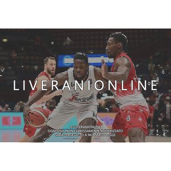 © TVRG Mouhammadou Jaiteh (Bologna) SX e Paul Biligha (Milano) DX AX Armani Exchange Milano vs Virtus Segafredo Bologna Campionato Serie A UnipolSai - 13a giornata regular season Assago (MI) 06-01-2022 Mediolanum Forum foto Roberto Garavaglia/ag. Aldo Liverani sas/AGENZIA ALDO LIVERANI SAS