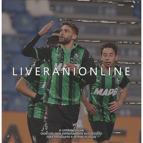 SASSUOLO - GENOA CAMPIONATO CALCIO SERIE A TIM 06.01.2022 NELLA FOTO ESULTANZA DOPO IL GOL DI DOMENICO BERARDI ©SANTANDREA/AG. ALDO LIVERANI SAS