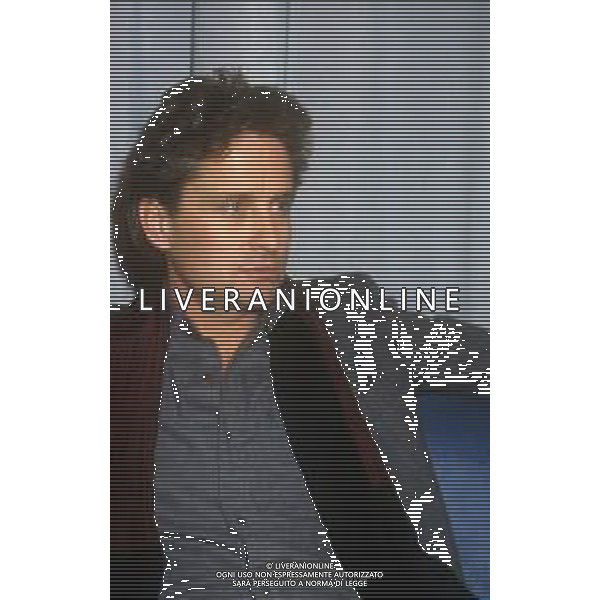 17-02-1986 MILANO TERRAZZA MARTINI CONFERENZA STAMPA MICHAEL DOUGLAS  NELLA FOTO MICHAEL DOUGLAS  AG ALDO LIVERANI SAS