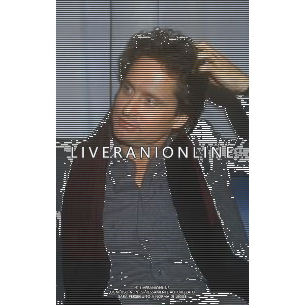 17-02-1986 MILANO TERRAZZA MARTINI CONFERENZA STAMPA MICHAEL DOUGLAS  NELLA FOTO MICHAEL DOUGLAS  AG ALDO LIVERANI SAS
