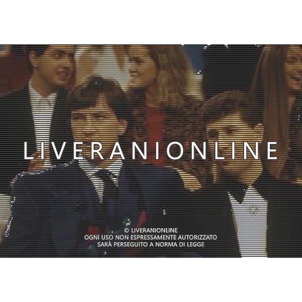 RETROSPETTIVA FABIO AGOSTINO FRANCESCO FAZIO CONDUTTORE TELEVISIVO-IMITATORE-SCRITTORE E PRODUTTORE ARTISTICO NELLA FOTO FABIO FAZIO NELL\'ANNO 1988 NELLA TRASMISSIONE TELEVISIVA “FORZA ITALIA“CON WALTER ZENGA AG ALDO LIVERANI SAS