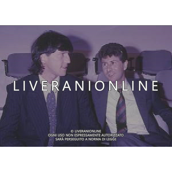 RETROSPETTIVA FABIO AGOSTINO FRANCESCO FAZIO CONDUTTORE TELEVISIVO-IMITATORE-SCRITTORE E PRODUTTORE ARTISTICO NELLA FOTO FABIO FAZIO NELL\'ANNO 1988 NELLA TRASMISSIONE TELEVISIVA “FORZA ITALIA“CON WALTER ZENGA AG ALDO LIVERANI SAS