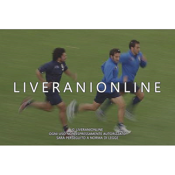 COVERCIANO 04/10/2005 RADUNO E ALLENAMENTO ITALIA NELLA FOTO: ALESSANDRO DEL PIERO, GENNARO IVAN GATTUSO E CANNAVARO FABIO FOTO GIANNI NUCCI/AG. ALDO LIVERANI