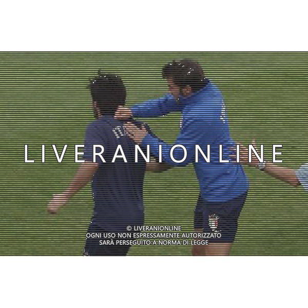 COVERCIANO 04/10/2005 RADUNO E ALLENAMENTO ITALIA NELLA FOTO: ALESSANDRO DEL PIERO E GENNARO IVAN GATTUSO FOTO GIANNI NUCCI/AG. ALDO LIVERANI