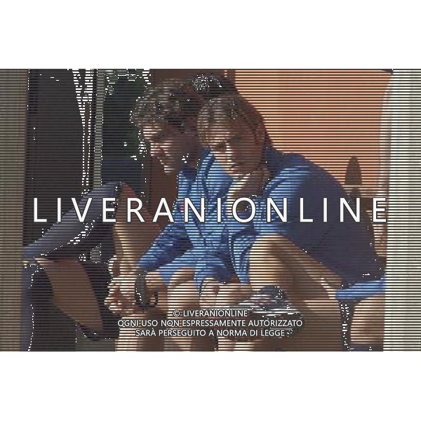 COVERCIANO 04/10/2005 RADUNO E ALLENAMENTO ITALIA NELLA FOTO: CHRISTIAN VIERI E ALBERTO GILARDINO FOTO GIANNI NUCCI/AG. ALDO LIVERANI