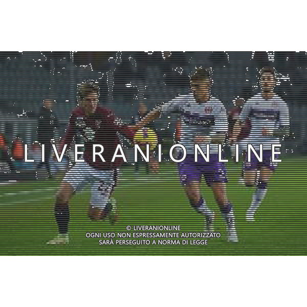 Torino 10.1.2022 Stadio Olimpico Grande Torino ©Alessandro Falzone/Agenzia Aldo Liverani Torino vs Fiorentina Serie A Tim 2021/2022 Nella foto : Lucas Martinez Quarta-Dennis Praet ©TVAF Falzone/AGENZIA ALDO LIVERANI SAS