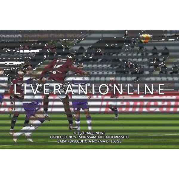 Torino 10.1.2022 Stadio Olimpico Grande Torino ©Alessandro Falzone/Agenzia Aldo Liverani Torino vs Fiorentina Serie A Tim 2021/2022 Nella foto : Gol di Wilfried Singo ©TVAF Falzone/AGENZIA ALDO LIVERANI SAS