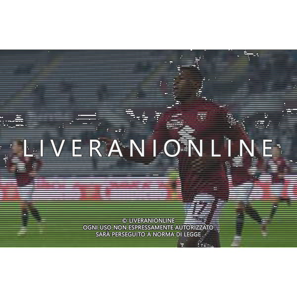 Torino 10.1.2022 Stadio Olimpico Grande Torino ©Alessandro Falzone/Agenzia Aldo Liverani Torino vs Fiorentina Serie A Tim 2021/2022 Nella foto : Esultanza gol di Wilfried Singo ©TVAF Falzone/AGENZIA ALDO LIVERANI SAS