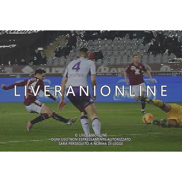 Torino 10.1.2022 Stadio Olimpico Grande Torino ©Alessandro Falzone/Agenzia Aldo Liverani Torino vs Fiorentina Serie A Tim 2021/2022 Nella foto : Gol di Josip Brekalo ©TVAF Falzone/AGENZIA ALDO LIVERANI SAS