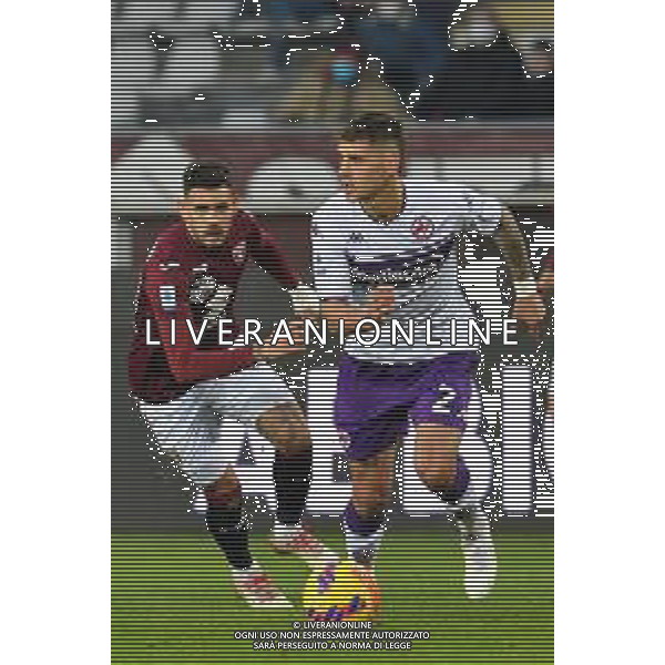 Torino 10.1.2022 Stadio Olimpico Grande Torino ©Alessandro Falzone/Agenzia Aldo Liverani Torino vs Fiorentina Serie A Tim 2021/2022 Nella foto : Lucas Martinez Quarta-Antonio Sanabria ©TVAF Falzone/AGENZIA ALDO LIVERANI SAS