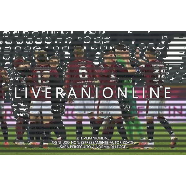 Torino 10.1.2022 Stadio Olimpico Grande Torino ©Alessandro Falzone/Agenzia Aldo Liverani Torino vs Fiorentina Serie A Tim 2021/2022 Nella foto : esultanza, Festeggiamenti di fine Partita nei confronti di Luca Gemello ©TVAF Falzone/AGENZIA ALDO LIVERANI SAS