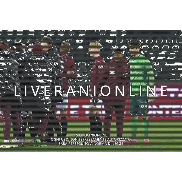 Torino 10.1.2022 Stadio Olimpico Grande Torino ©Alessandro Falzone/Agenzia Aldo Liverani Torino vs Fiorentina Serie A Tim 2021/2022 Nella foto : esultanza, Festeggiamenti di fine Partita nei confronti di Luca Gemello ©TVAF Falzone/AGENZIA ALDO LIVERANI SAS