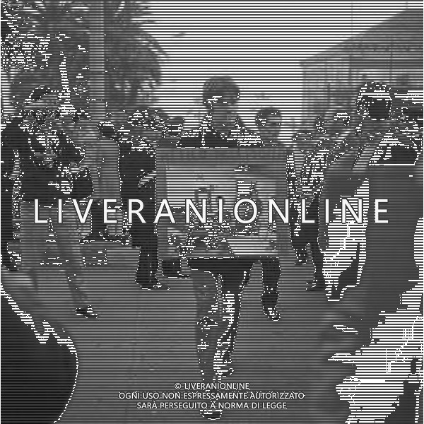 Manifestazioni di protesta a carattere sociale con sciopero della fame e contestazioni contro la 19ma Edizione del Festival di Sanremo Gennaio 1969 - RETROSPETTIVA. ©Archivio Giovanni Liverani/AGENZIA ALDO LIVERANI SAS