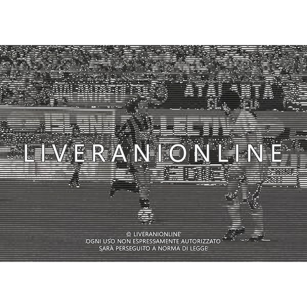 15-04-1984 BERGAMO CAMPIONATO DI CALCIO SERIE B ATALANTA -EMPOLI 1-0 NELLA FOTO ANDREA AGOSTINELLI AG ALDO LIVERANI SAS