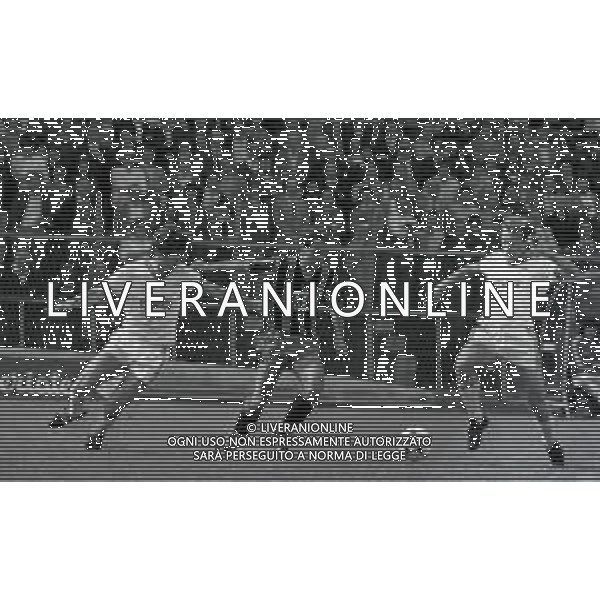 06-05-1984 BERGAMO CAMPIONATO DI CALCIO SERIE B ATALANTA -MONZA 3-0 NELLA FOTO ------ SAURO FATTORI E ANGIOLINO GASPARINI AG ALDO LIVERANI SAS