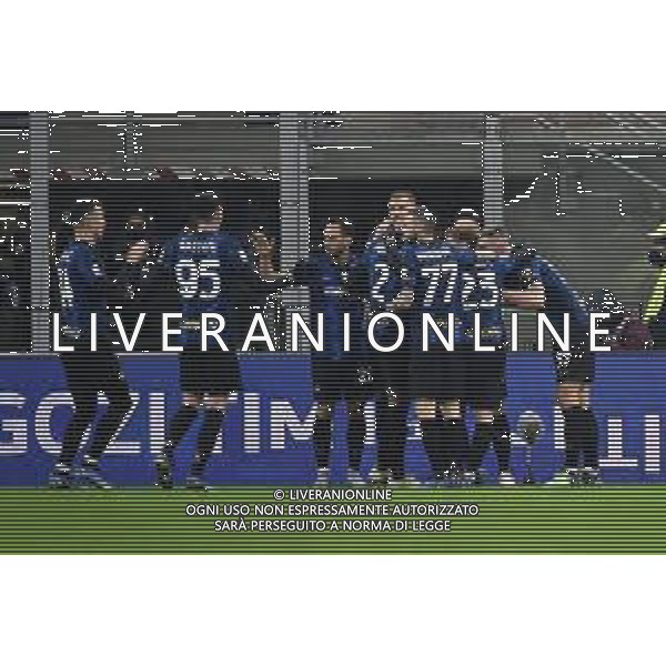 esultanza Inter dopo il gol dell\'1 a 1 Lautaro Martinez Inter vs Juventus Finale Supercoppa Frecciarossa Milano 12-01-2022 Stadio Giuseppe Meazza - San Siro foto Roberto Garavaglia/ag. Aldo Liverani sas /AGENZIA ALDO LIVERANI SAS