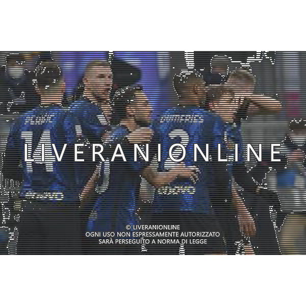 Milano 12.01.2022 Stadio Giuseppe Meazza ©Alessandro Falzone/Agenzia Aldo Liverani Inter vs Juventus Supercoppa Frecciarossa Nella foto : ESULTANZA GOL DI LAUTARO MARTINEZ ©falzone/AGENZIA ALDO LIVERANI SAS