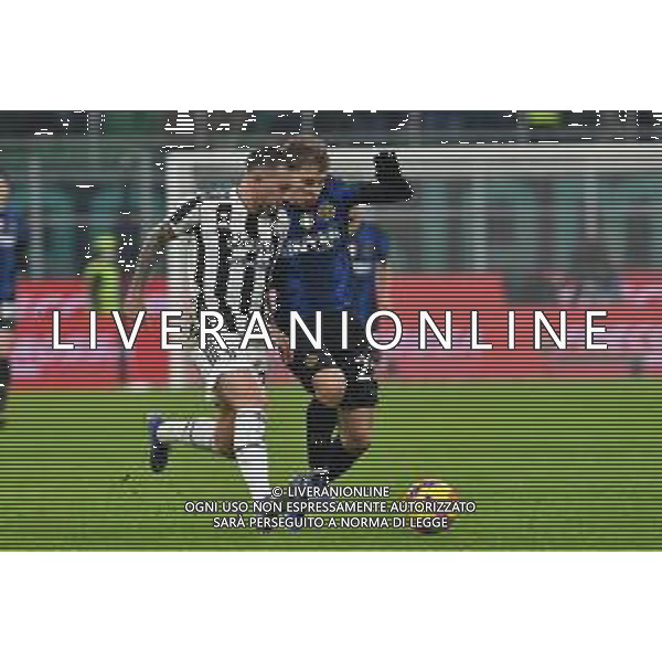 Milano 12.01.2022 Stadio Giuseppe Meazza ©Alessandro Falzone/Agenzia Aldo Liverani Inter vs Juventus Supercoppa Frecciarossa Nella foto : BARELLA NICOLO\' E FEDERICO BERNARDESCHI ©falzone/AGENZIA ALDO LIVERANI SAS