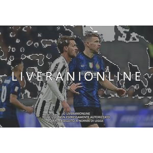 Daniele Rugani (Juventus) ed Edin Dzeko (Inter) Inter vs Juventus Finale Supercoppa Frecciarossa Milano 12-01-2022 Stadio Giuseppe Meazza - San Siro foto Roberto Garavaglia/ag. Aldo Liverani sas /AGENZIA ALDO LIVERANI SAS