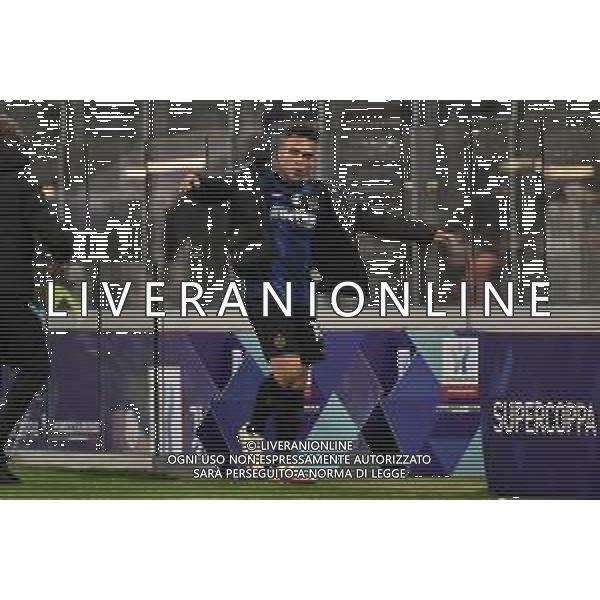 Lautaro Martinez (Inter) contrariato dopo la sostituzione Inter vs Juventus Finale Supercoppa Frecciarossa Milano 12-01-2022 Stadio Giuseppe Meazza - San Siro foto Roberto Garavaglia/ag. Aldo Liverani sas /AGENZIA ALDO LIVERANI SAS