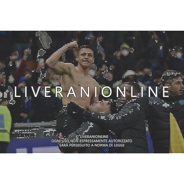 esultanza Alexis Sanchez (Inter) dopo il gol del 2 a 1 Inter vs Juventus Finale Supercoppa Frecciarossa Milano 12-01-2022 Stadio Giuseppe Meazza - San Siro foto Roberto Garavaglia/ag. Aldo Liverani sas /AGENZIA ALDO LIVERANI SAS