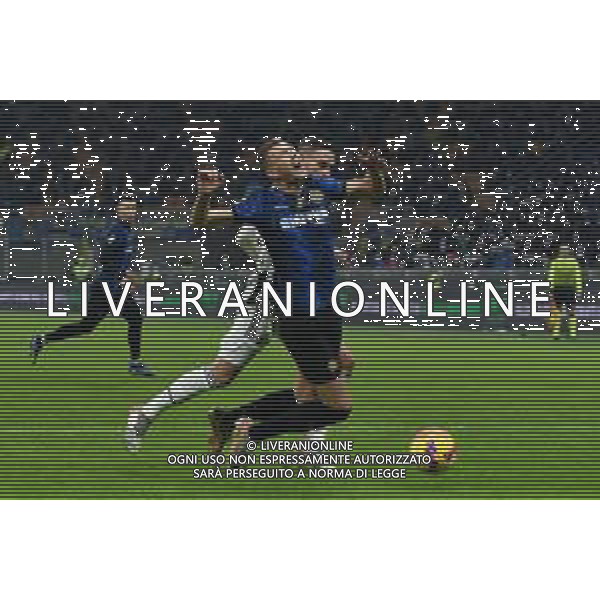 Milano 12.01.2022 Stadio Giuseppe Meazza ©Alessandro Falzone/Agenzia Aldo Liverani Inter vs Juventus Supercoppa Frecciarossa Nella foto : Fallo di Rigore di Mattia De Sciglio su Edin Dzeko