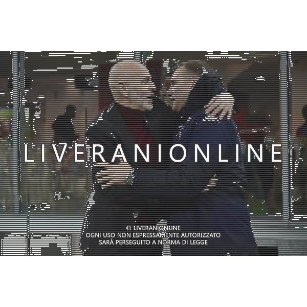 Stefano Pioli allenatore Milan SX e Andriy Shevchenko allenatore Genoa DX Milan vs Genoa Coppa Italia Frecciarossa - ottavi di finale Milano 13-01-2022 Stadio Giuseppe Meazza - San Siro foto Roberto Garavaglia/ag. Aldo Liverani sas /AGENZIA ALDO LIVERANI SAS
