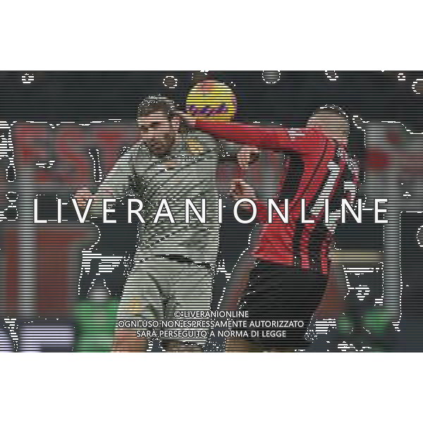 Manolo Portanova (Genoa) e Ante Rebic (Milan) Milan vs Genoa Coppa Italia Frecciarossa - ottavi di finale Milano 13-01-2022 Stadio Giuseppe Meazza - San Siro foto Roberto Garavaglia/ag. Aldo Liverani sas /AGENZIA ALDO LIVERANI SAS