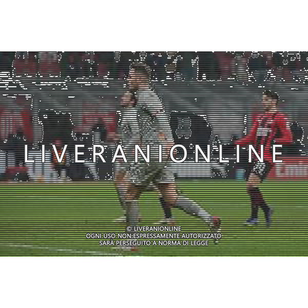 Alexis Saelemaekers (Milan), coperto, segna il gol del 3 a 1 Milan vs Genoa Coppa Italia Frecciarossa - ottavi di finale Milano 13-01-2022 Stadio Giuseppe Meazza - San Siro foto Roberto Garavaglia/ag. Aldo Liverani sas /AGENZIA ALDO LIVERANI SAS