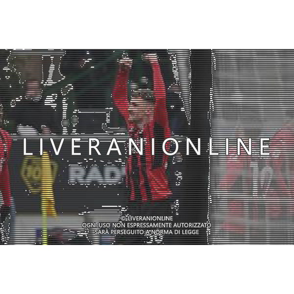 Alexis Saelemaekers (Milan) esulta dopo il gol del 3 a 1 Milan vs Genoa Coppa Italia Frecciarossa - ottavi di finale Milano 13-01-2022 Stadio Giuseppe Meazza - San Siro foto Roberto Garavaglia/ag. Aldo Liverani sas /AGENZIA ALDO LIVERANI SAS