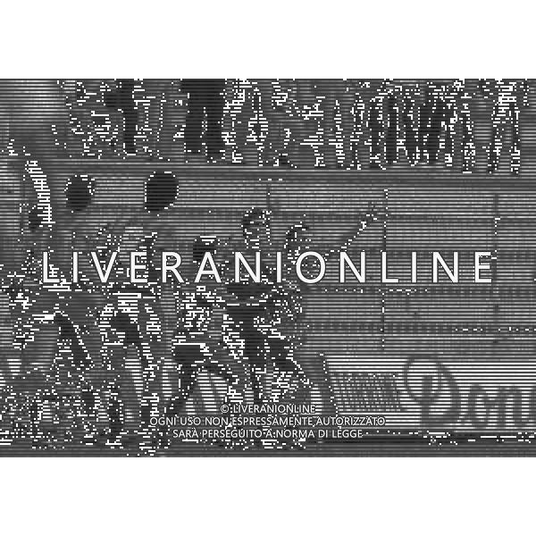 28-09-1986 CREMONA CAMPIONATO DI CALCIO SERIE B CREMONESE-TARANTO 1-0 NELLA FOTO ESULTANZA DOPO IL GOAL DI CLAUDIO PELOSI AG ALDO LIVERANI SAS