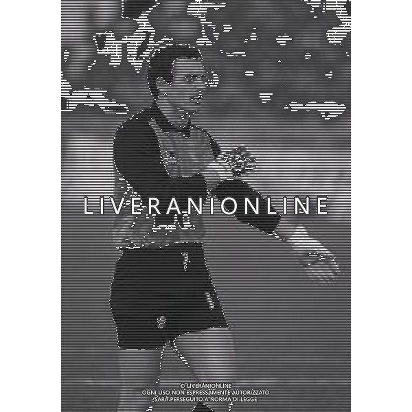 27-01-1985 AREZZO CAMPIONATO DI CALCIO SERIE B AREZZO -PISA 0-1 NELLA FOTO GIUSEPPE PELLICANO\' AG ALDO LIVERANI SAS