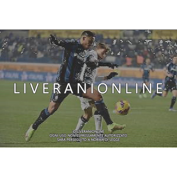 Luis Muriel (Atalanta) e Nicolo\' Barella (Inter) Atalanta vs Inter Campionato Serie A TIM - 22a giornata Bergamo 16-01-2022 Gewiss Stadium - Stadio Atleti Azzurri d\'Italia foto Roberto Garavaglia/ag. Aldo Liverani sas/AGENZIA ALDO LIVERANI SAS