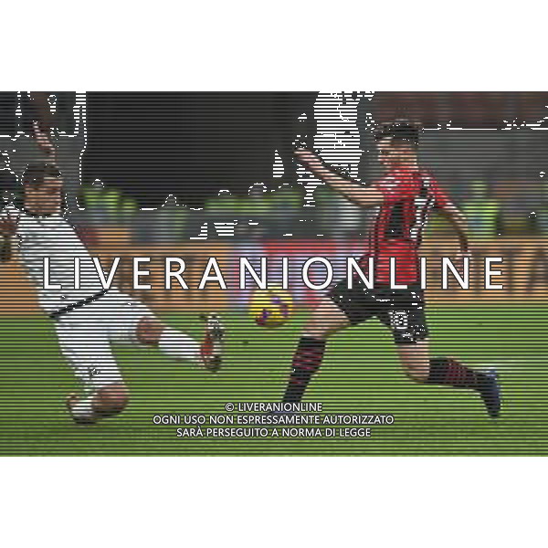 Brahim Diaz (Milan) e sulla SX Jakub Kiwior (Spezia) Milan vs Spezia Campionato Serie A TIM - 22a giornata Milano 17-01-2022 Stadio Giuseppe Meazza - San Siro foto Roberto Garavaglia/ag. Aldo Liverani sas/AGENZIA ALDO LIVERANI SAS