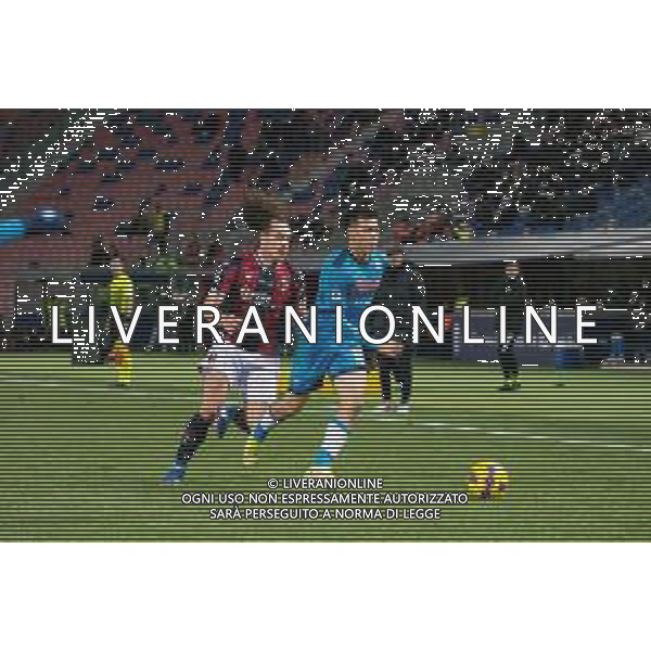 BOLOGNA vs NAPOLI CAMPIONATO CALCIO SERIE A TIM 17.01.2022 NELLA FOTO ARTHUR THEATE E LOZANO HIRVING © VILLANI / AGENZIA ALDO LIVERANI SAS