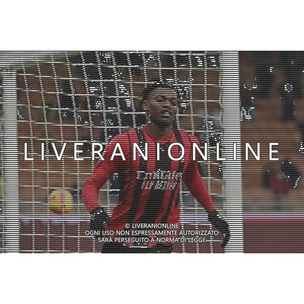 Rafael Leao (Milan) esulta dopo il gol dell\'1 a 0 Milan vs Spezia Campionato Serie A TIM - 22a giornata Milano 17-01-2022 Stadio Giuseppe Meazza - San Siro foto Roberto Garavaglia/ag. Aldo Liverani sas/AGENZIA ALDO LIVERANI SAS