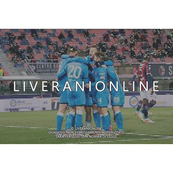 BOLOGNA vs NAPOLI CAMPIONATO CALCIO SERIE A TIM 17.01.2022 NELLA FOTO ESULTANZA DOPO SECONDO GOL DI LOZANO HIRVING © VILLANI / AGENZIA ALDO LIVERANI SAS