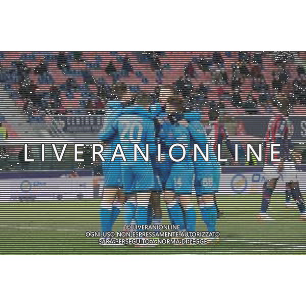 BOLOGNA vs NAPOLI CAMPIONATO CALCIO SERIE A TIM 17.01.2022 NELLA FOTO ESULTANZA DOPO SECONDO GOL DI LOZANO HIRVING © VILLANI / AGENZIA ALDO LIVERANI SAS