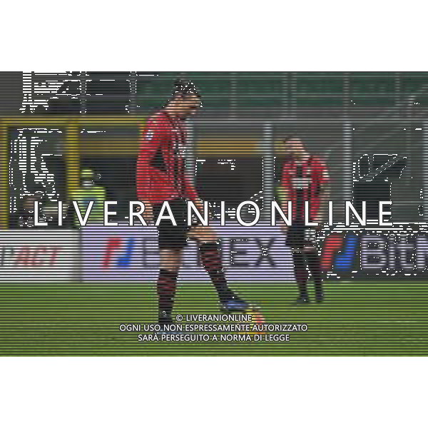 delusione Milan dopo il gol dell\'1 a 1 - zlatan ibrahimovic Milan vs Spezia Campionato Serie A TIM - 22a giornata Milano 17-01-2022 Stadio Giuseppe Meazza - San Siro foto Roberto Garavaglia/ag. Aldo Liverani sas/AGENZIA ALDO LIVERANI SAS
