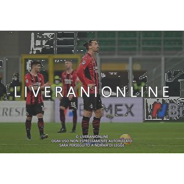 delusione Milan dopo il gol dell\'1 a 1- zlatan ibrahimovic Milan vs Spezia Campionato Serie A TIM - 22a giornata Milano 17-01-2022 Stadio Giuseppe Meazza - San Siro foto Roberto Garavaglia/ag. Aldo Liverani sas/AGENZIA ALDO LIVERANI SAS
