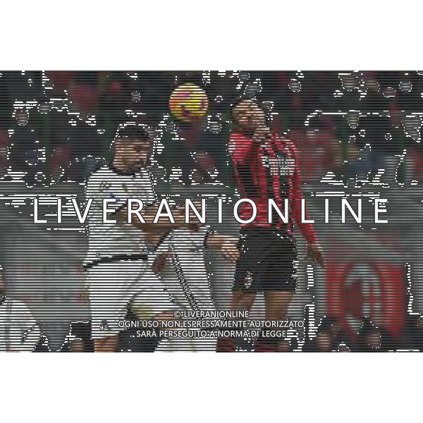 Martin Erlic (Spezia) e Junior Messias (Milan) Milan vs Spezia Campionato Serie A TIM - 22a giornata Milano 17-01-2022 Stadio Giuseppe Meazza - San Siro foto Roberto Garavaglia/ag. Aldo Liverani sas/AGENZIA ALDO LIVERANI SAS