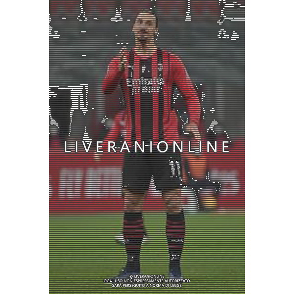 Zlatan Ibrahimovic (Milan) Milan vs Spezia Campionato Serie A TIM - 22a giornata Milano 17-01-2022 Stadio Giuseppe Meazza - San Siro foto Roberto Garavaglia/ag. Aldo Liverani sas