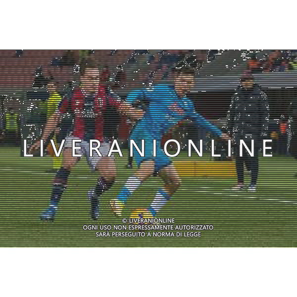 BOLOGNA vs NAPOLI CAMPIONATO CALCIO SERIE A TIM 17.01.2022 NELLA FOTO HIRVING LOZANO E ARTHUR THEATE ©VILLANI / AGENZIA ALDO LIVERANI SAS