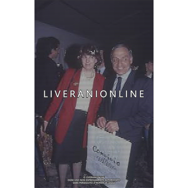 RETROSPETTIVA GIAMPIERO BORGHINI POLITICO NELLA FOTO GIAMPIERO BORGHINI CON LA MOGLIE AG ALDO LIVERANI SAS 