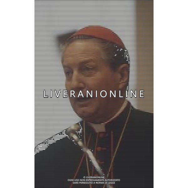 RETROSPETTIVA CARDINALE CARLO MARIA MARTINI NELLA FOTO IL CARDINALE CARLO MARIA MARTINI A MILANO NELL\'ANNO 1986  AG ALDO LIVERANI SAS 