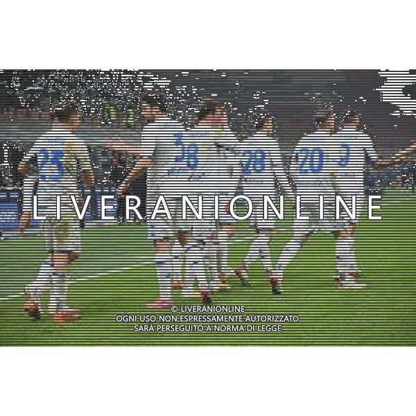 esultanza Empoli dopo il gol dell\'1 a 1 Nedim Bajrami Inter vs Empoli Coppa Italia Frecciarossa - ottavi di finale Milano 19-01-2022 Stadio Giuseppe Meazza - San Siro foto Roberto Garavaglia/ag. Aldo Liverani sas /AGENZIA ALDO LIVERANI SAS